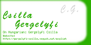 csilla gergelyfi business card